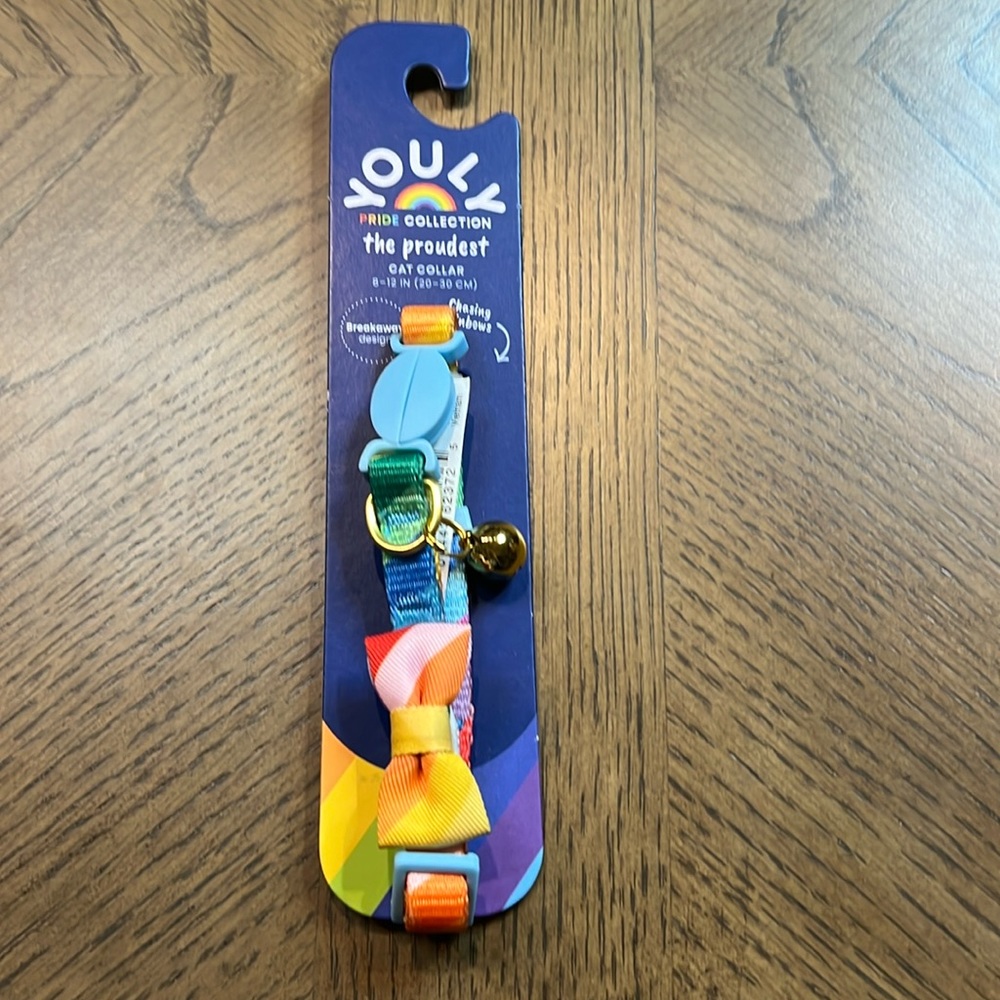 Youly Pride Cat Collar NWT